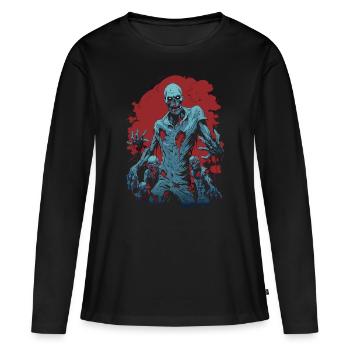 Zombie Apocalypse: Halloween Horde of the Undead - T-shirt manches longues Premium bio Femme - noir - Devant - Julia (174cm)