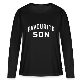 Funny Favourite Son Siblings - Women's Premium Organic Long Sleeve Shirt - black - Front - Julia (174cm)