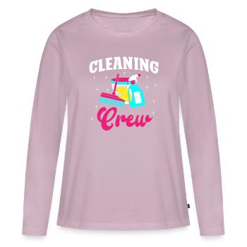 Cleaning Crew - Frauen Premium Bio Langarmshirt - Altrosa - Vorne - Julia (174cm)