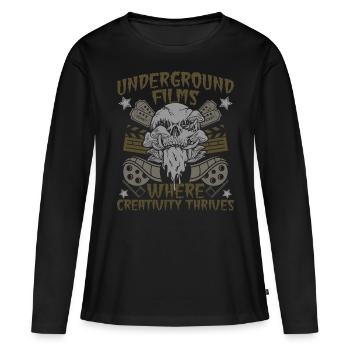 Film underground, Cinéma indépendant, Horreur - T-shirt manches longues Premium bio Femme - noir - Devant - Julia (174cm)