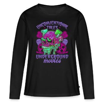 Underground Film, Independent Cinema, Horror - Frauen Premium Bio Langarmshirt - Schwarz - Vorne - Julia (174cm)