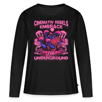 Underground Film, Independent Cinema, Horror - Frauen Premium Bio Langarmshirt - Schwarz - Vorne - Julia (174cm)