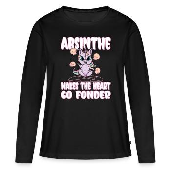 Satan Belzébuth Diable Gothique Pentagramme Mystique - T-shirt manches longues Premium bio Femme - noir - Devant - Julia (174cm)