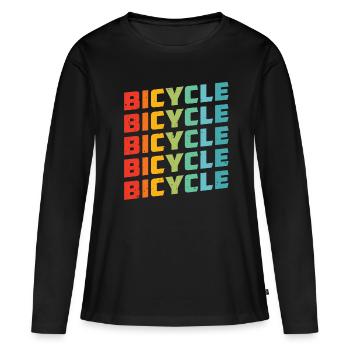 Coureur - T-shirt manches longues Premium bio Femme - noir - Devant - Julia (174cm)
