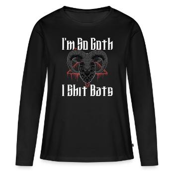 Satan Beelzebub Teufel Gothic Pentagram Mystisch - Frauen Premium Bio Langarmshirt - Schwarz - Vorne - Julia (174cm)