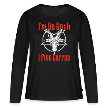 Satan Beelzebub Teufel Gothic Pentagram Mystisch - Frauen Premium Bio Langarmshirt - Schwarz - Vorne - Julia (174cm)