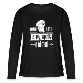 Emo Boy Emo Girl Emu Bird Emocore Punk Ästhetik - Frauen Premium Bio Langarmshirt - Schwarz - Vorne - Julia (174cm)