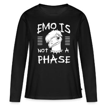 Emo Boy Emo Girl Emu Bird Emocore Punk Aesthetics - Women's Premium Organic Long Sleeve Shirt - black - Front - Julia (174cm)
