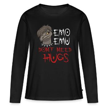 Emo Boy Emo Girl Emu Bird Emocore Punk Aesthetics - Women's Premium Organic Long Sleeve Shirt - black - Front - Julia (174cm)