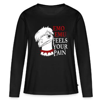 Emo Boy Emo Girl Emu Bird Emocore Punk Aesthetics - Women's Premium Organic Long Sleeve Shirt - black - Front - Julia (174cm)