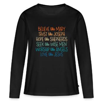 Juneteenth Celebrating Black Freedom 1865 African - Women's Premium Organic Long Sleeve Shirt - black - Front - Julia (174cm)