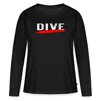 Diver Freediving Underwater Diving Dive - Frauen Premium Bio Langarmshirt - Schwarz - Vorne - Julia (174cm)