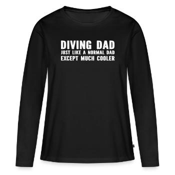 Diver Daddy Diving Underwater Diving Dad - Frauen Premium Bio Langarmshirt - Schwarz - Vorne - Julia (174cm)