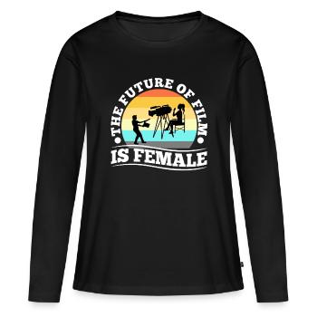 The Future Of Film Is Female - Women's Premium Organic Long Sleeve Shirt - black - Front - Julia (174cm)