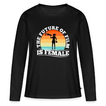 The Future Of Film Is Female - Women's Premium Organic Long Sleeve Shirt - black - Front - Julia (174cm)