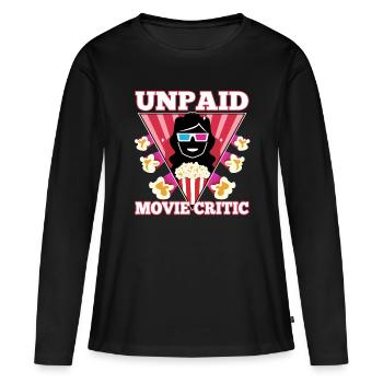 Unpaid movie critic - Women's Premium Organic Long Sleeve Shirt - black - Front - Julia (174cm)