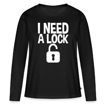I Need A Lock - Frauen Premium Bio Langarmshirt - Schwarz - Vorne - Julia (174cm)