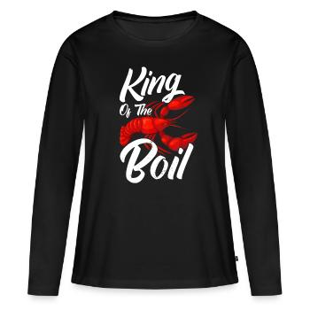 Herren Langusten kochen Lustige Langusten König des Kochens - Frauen Premium Bio Langarmshirt - Schwarz - Vorne - Julia (174cm)