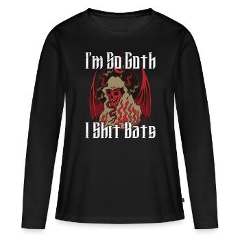 Satan Belzébuth Diable Gothique Pentagramme Mystique - T-shirt manches longues Premium bio Femme - noir - Devant - Julia (174cm)