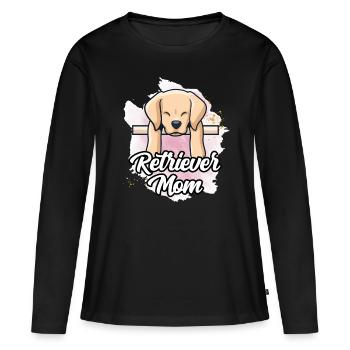 Retriever-Mama Retrievers Dog Retriever Dictons - T-shirt manches longues Premium bio Femme - noir - Devant - Julia (174cm)