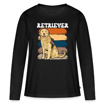 Retriever Chien d’assistance Dictons Retrievers Pet - T-shirt manches longues Premium bio Femme - noir - Devant - Julia (174cm)