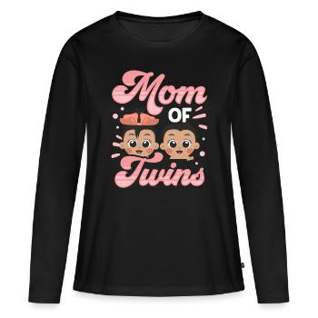 Mutter Von Zwillingen Zwillinge Zwilling Humor - Frauen Premium Bio Langarmshirt - Schwarz - Vorne - Julia (174cm)