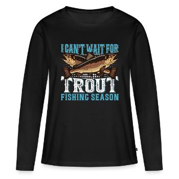 Funny Fishing Men Women - Frauen Premium Bio Langarmshirt - Schwarz - Vorne - Julia (174cm)