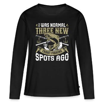 Funny Fishing Men Women - Frauen Premium Bio Langarmshirt - Schwarz - Vorne - Julia (174cm)