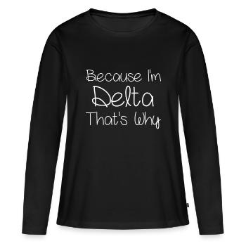 DELTA Funny Personalized Birthday Women Name Gift - Women's Premium Organic Long Sleeve Shirt - black - Front - Julia (174cm)
