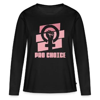 Feministische Frauenrechtsgerechtigkeit - Feminismus Pro Abor - Frauen Premium Bio Langarmshirt - Schwarz - Vorne - Julia (174cm)