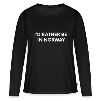 I'd Rather Be In Norway - Women's Premium Organic Long Sleeve Shirt - black - Front - Julia (174cm)