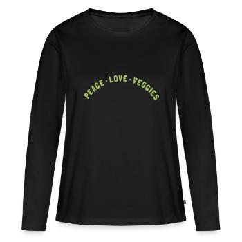 Funny Veggie Art For Women Men Vegan Food Vegetabl - Women's Premium Organic Long Sleeve Shirt - black - Front - Julia (174cm)