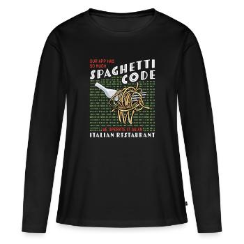 Programmation - T-shirt manches longues Premium bio Femme - noir - Devant - Julia (174cm)