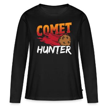 Carte de la constellation d’astronomie Comet Hunter - T-shirt manches longues Premium bio Femme - noir - Devant - Julia (174cm)