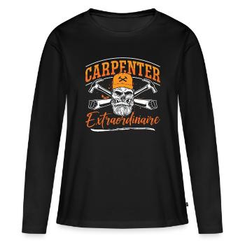 Carpenter Extraordinaire Woodworker Carpentry - Women's Premium Organic Long Sleeve Shirt - black - Front - Julia (174cm)