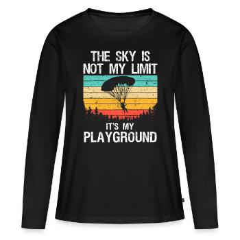 Funny Skydiving Art For Men Women Skydive Lover Sk - Women's Premium Organic Long Sleeve Shirt - black - Front - Julia (174cm)