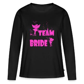 Team Bride JGA Alcohol Drinking Party - Women's Premium Organic Long Sleeve Shirt - black - Front - Julia (174cm)