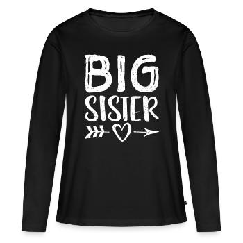Big Sister - Siblings - Women's Premium Organic Long Sleeve Shirt - black - Front - Julia (174cm)