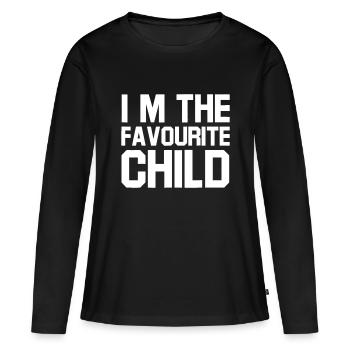 Funny I'm The Favourite Child Siblingsfamily joket - Women's Premium Organic Long Sleeve Shirt - black - Front - Julia (174cm)
