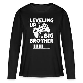 Auf dem Weg zum großen Bruder - Geschwisterbruder gamin - Frauen Premium Bio Langarmshirt - Schwarz - Vorne - Julia (174cm)