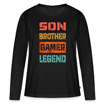 Gaming-Geschenke für Teenager-Jungen 8-16 Jahre alt Gamerb - Frauen Premium Bio Langarmshirt - Schwarz - Vorne - Julia (174cm)