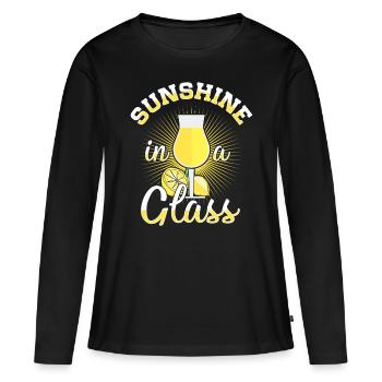 Limoncello italien Lover Liqueur de citron - T-shirt manches longues Premium bio Femme - noir - Devant - Julia (174cm)