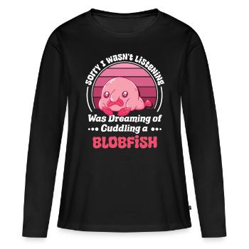 Biologiste marin Poissons d’eau profonde Blob Océan - T-shirt manches longues Premium bio Femme - noir - Devant - Julia (174cm)