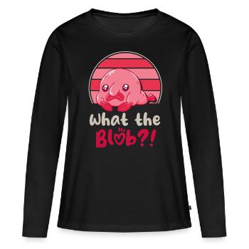 Biologiste marin Poissons d’eau profonde Blob Océan - T-shirt manches longues Premium bio Femme - noir - Devant - Julia (174cm)