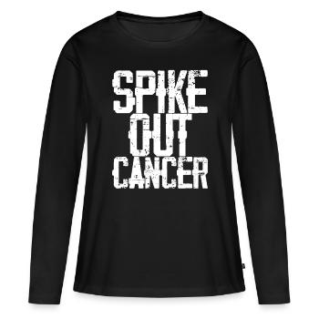 Spike Out Cancer 3 - T-shirt manches longues Premium bio Femme - noir - Devant - Julia (174cm)