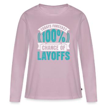HR Manager Todays Forecast 100% Chance Of Layoffs - Frauen Premium Bio Langarmshirt - Altrosa - Vorne - Julia (174cm)