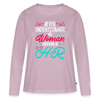HR Manager Personalmanager - Frauen Premium Bio Langarmshirt - Altrosa - Vorne - Julia (174cm)