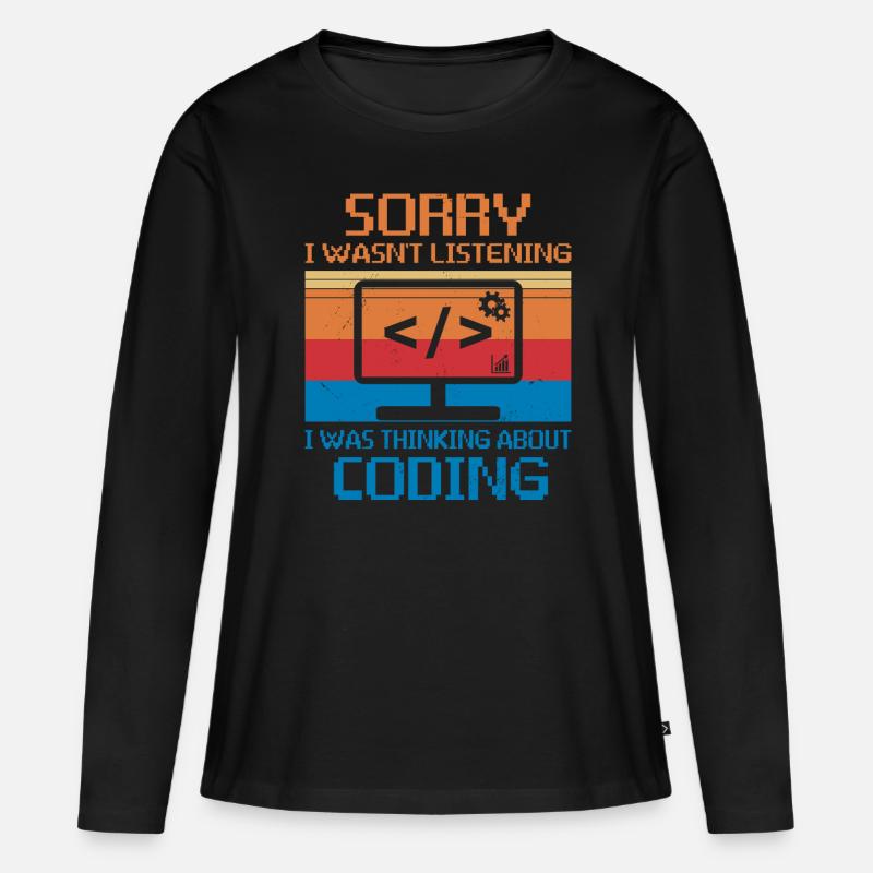 Web Developer Website Development IT Programmer - Women's Premium Organic Long Sleeve Shirt - black