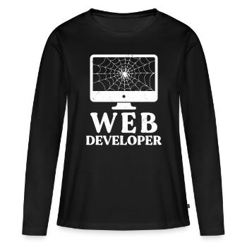 Webentwickler Website-entwicklung It-programmierer - Frauen Premium Bio Langarmshirt - Schwarz - Vorne - Julia (174cm)