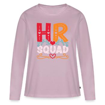HR Manager Personalmanager HR Squad - Frauen Premium Bio Langarmshirt - Altrosa - Vorne - Julia (174cm)
